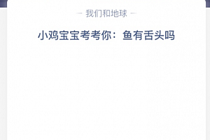 小鸡宝宝考考你:鱼有舌头吗?