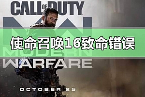 使命召唤16出现致命错误怎么解决