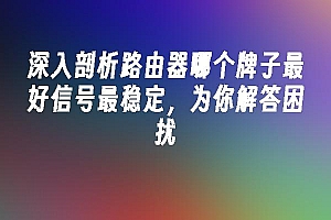 苹果cms模板深入剖析路由器哪个牌子最好信号最稳定,为你解答困扰苹果cms